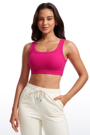 Ribbed U Back Sports Bra