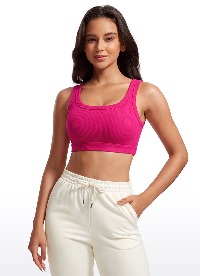 Ribbed U Back Sports Bra