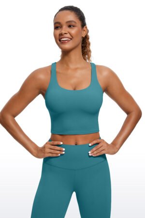 Butterluxe Criss Cross Back Built-in Bra Tanks