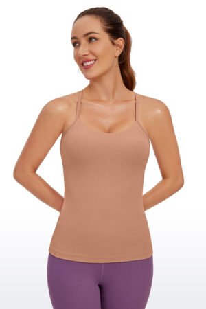 Butterluxe Hip Length Built-in Bra Tank Y Back