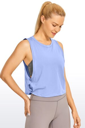 Pima Cotton Crop Deep Armhole Tank