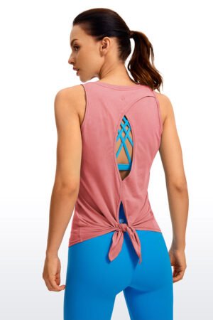 Pima Cotton Split Open Back Tank