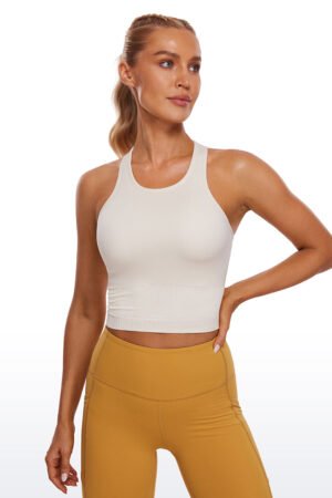 Seamless Ribbed Racerback Crop Tank
